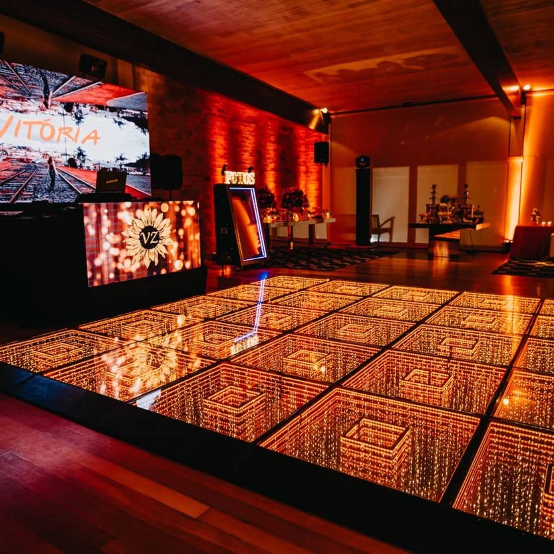 Pista de dança e iluminação para eventos
