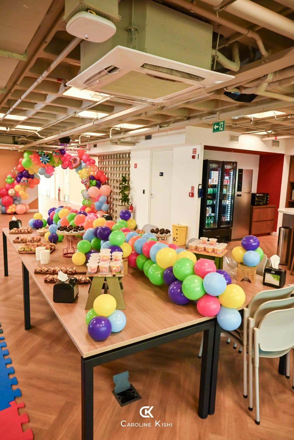 Espaço da empresa transformado para o Kids Day