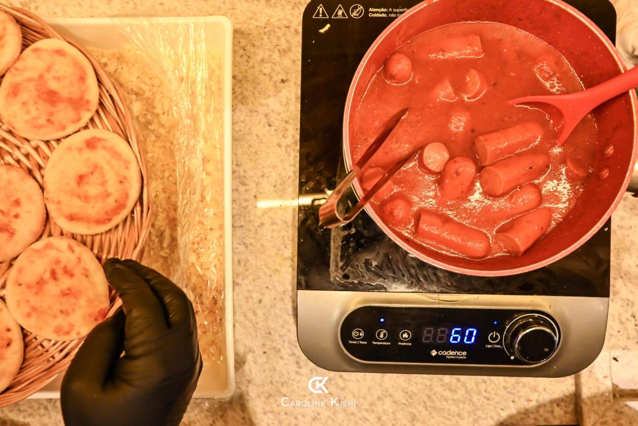 Preparo da gastronomia temática nos bastidores